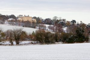 Cusworth Hall and Park in snow