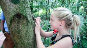 Young person by a tree at Cusworth Park