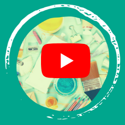 Image of paintbrush and paints with Youtube logo