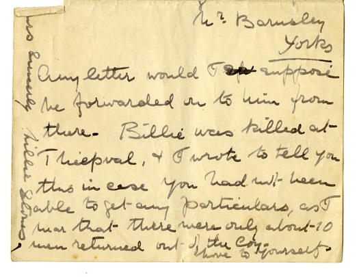 handwritten letter