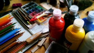 Pencils and paint